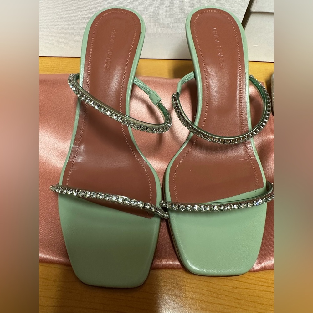 Amina Muaddi Gilda Glass Slippers